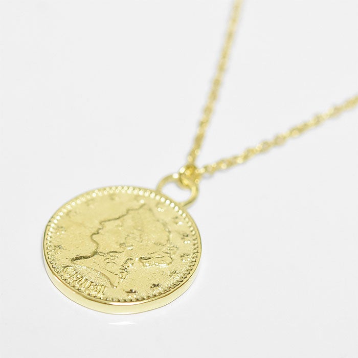 ≪chibi jewels≫ ワンダイム スモール コイン ゴールド ネックレス 14 