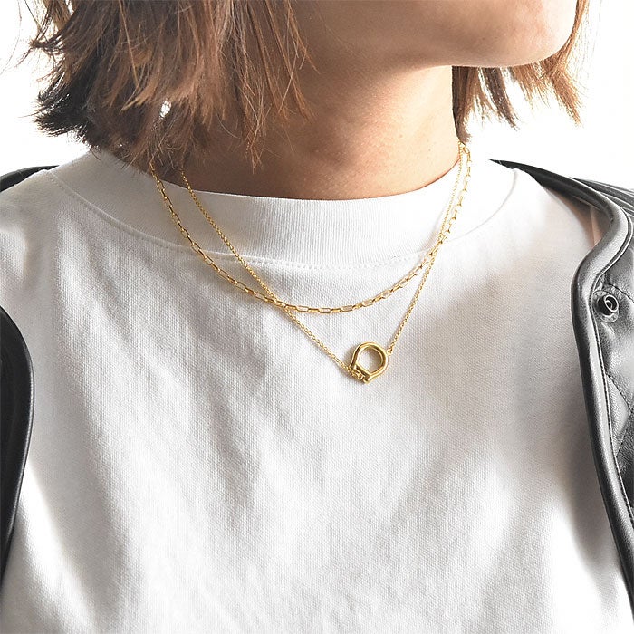 ≪chibi jewels≫ ホースシュー シャックル ネックレス ゴールド