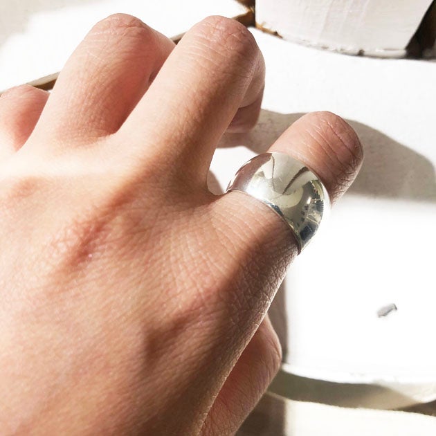【最新作】≪chibi jewels≫ Oval Ring シルバー リング ≪chibi jewels≫ 印台 印章型 シグネット ゴールド リング
