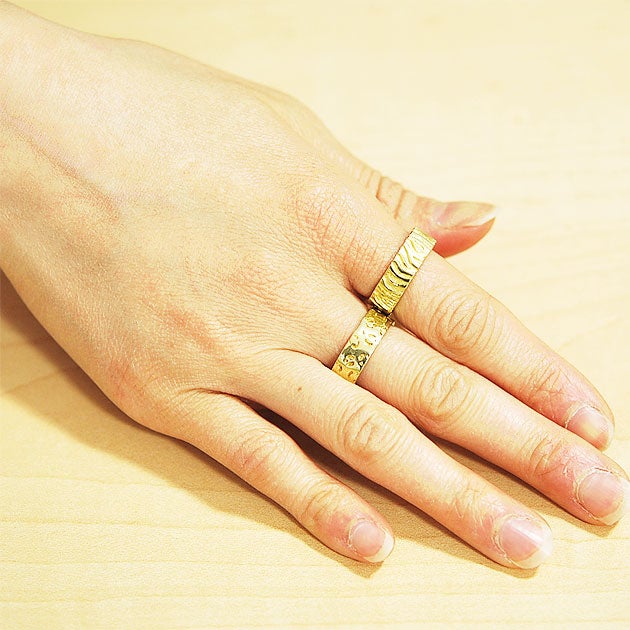 ≪chibi jewels≫ レオパード ヒョウ 刻印 リング 指輪 ゴールド 14金